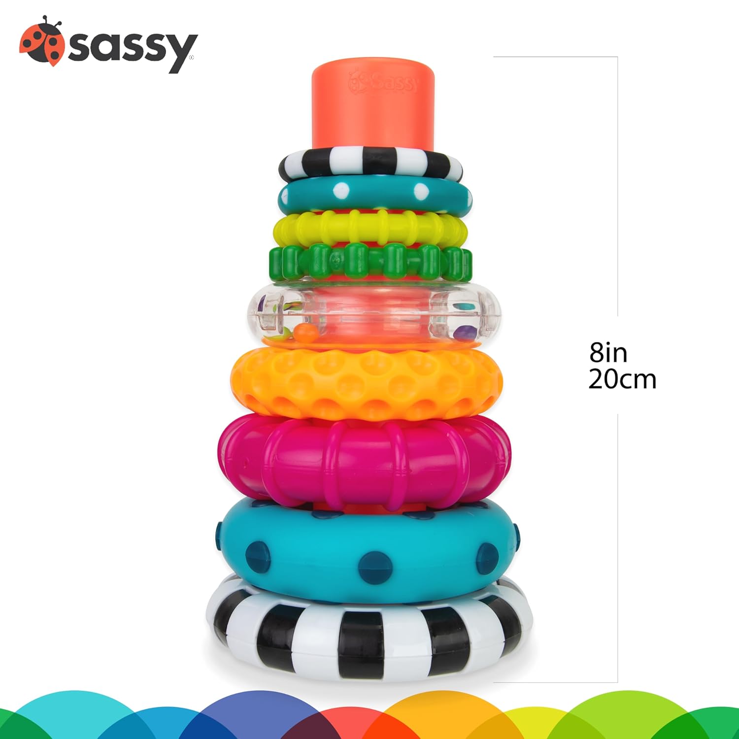 Sassy Stacks stacking ring toy for babies