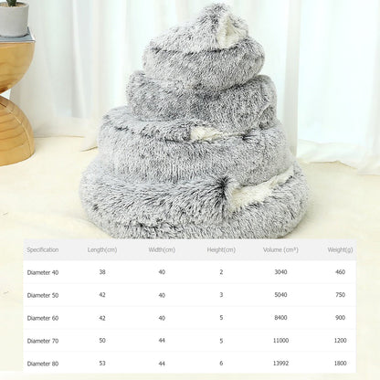 Luxurious Half-Covered Donut Pet Bed – Cozy Comfort for Your Furry Friend
