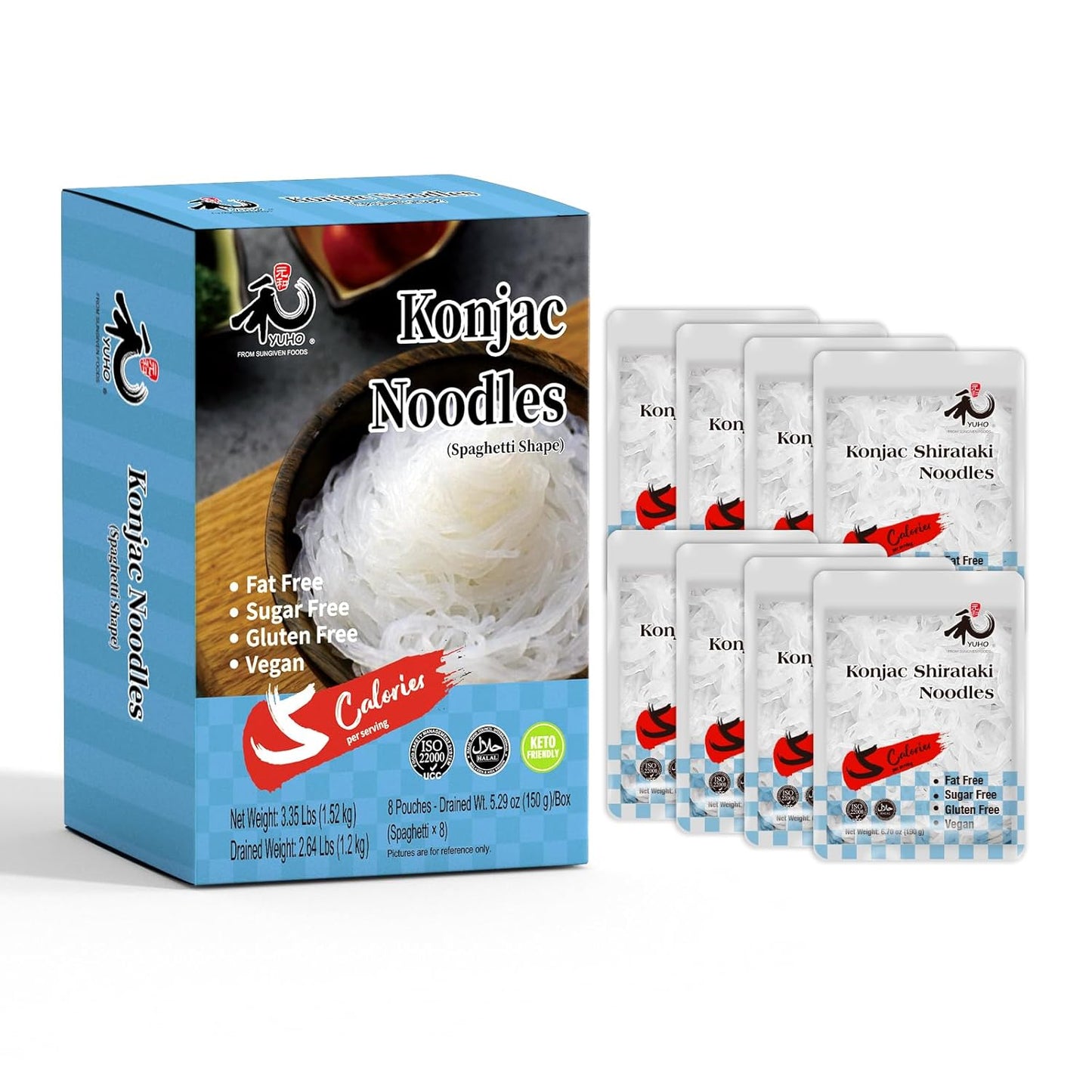 YUHO Shirataki Konjac 8 Pack