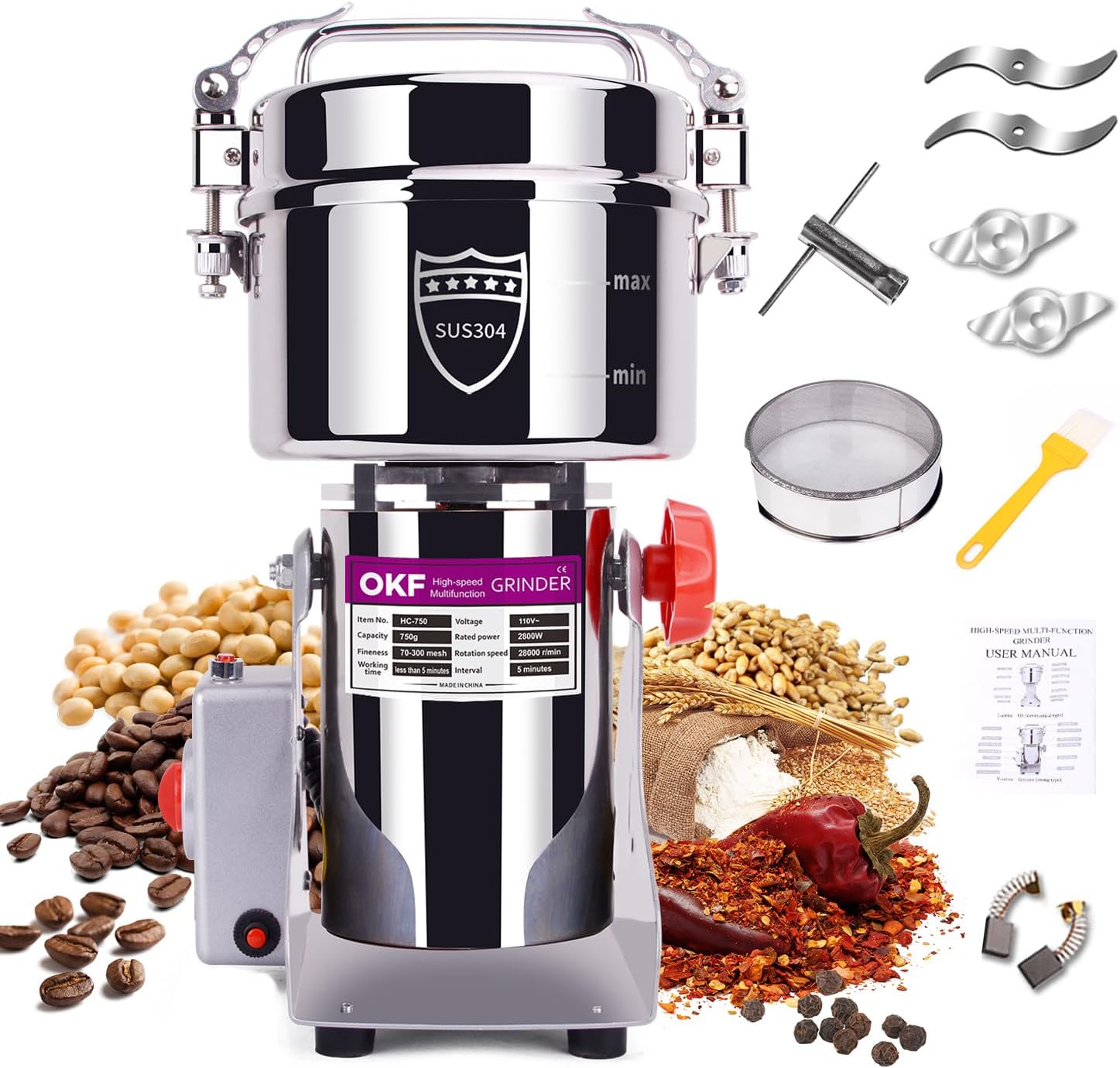 150g Grain Mill Grinder