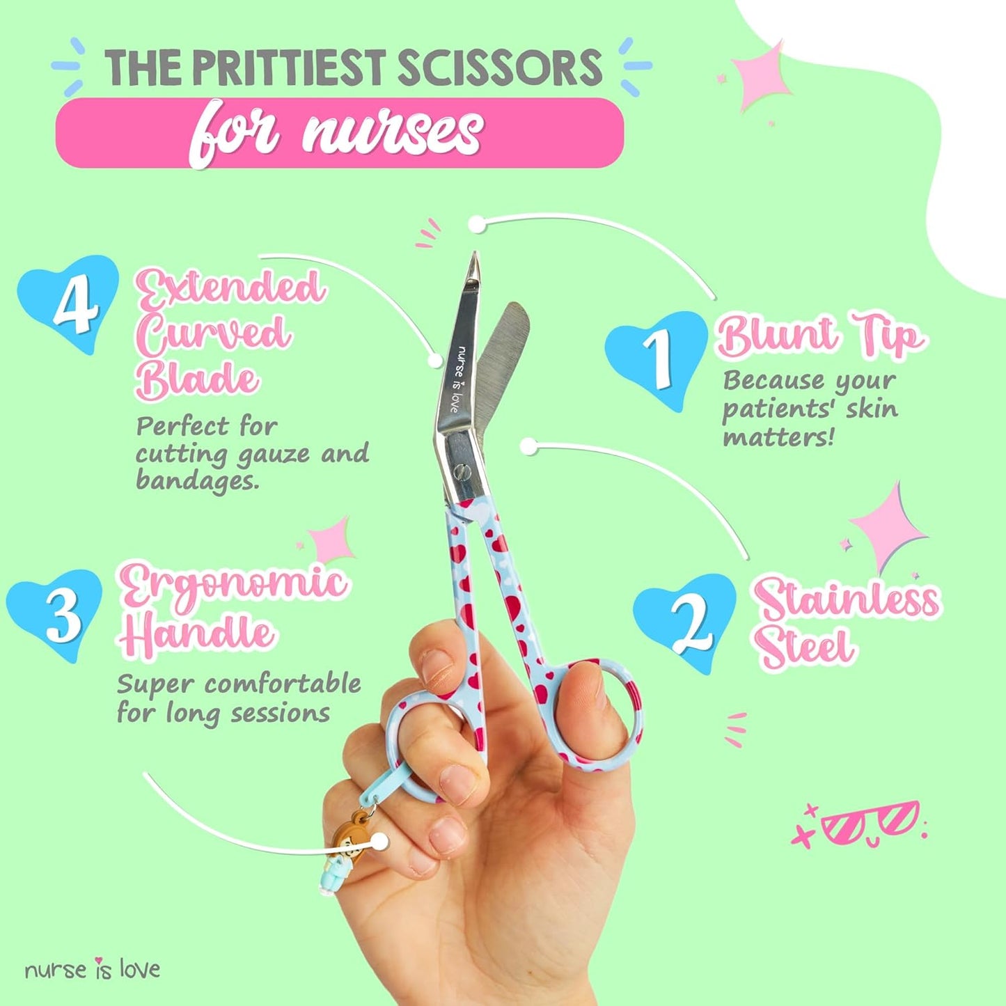 Stainless steel Lister bandage scissors

