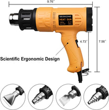 Heavy duty heat gun with nozzles