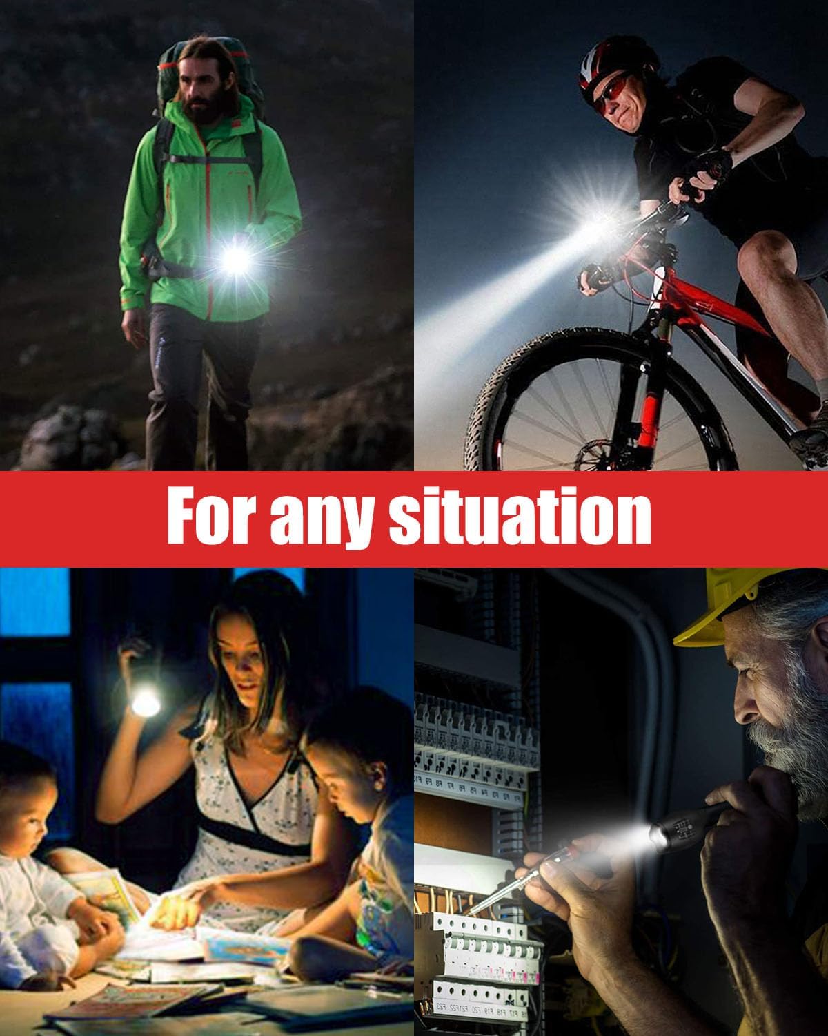 Victoper LED Flashlight 2 Pack 