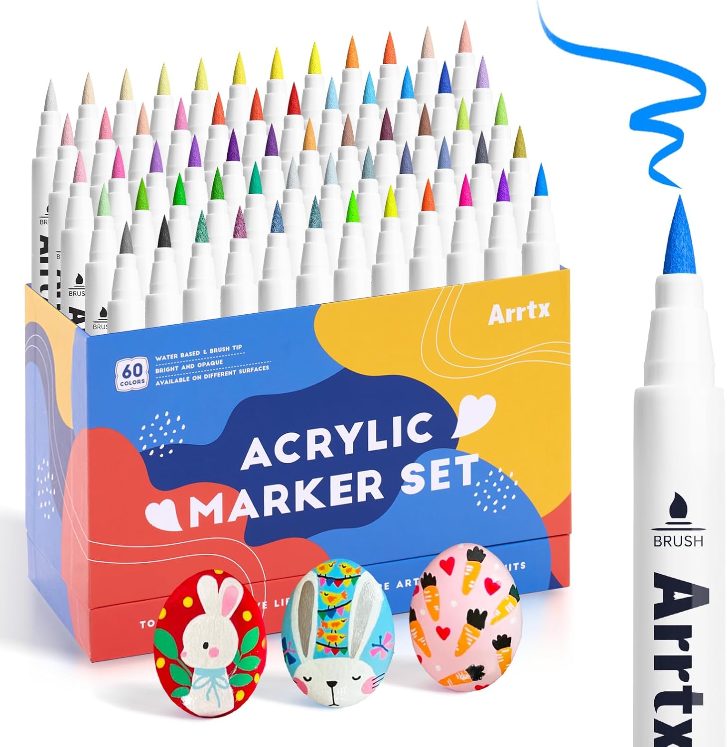 Arrtx metallic acrylic paint pens set