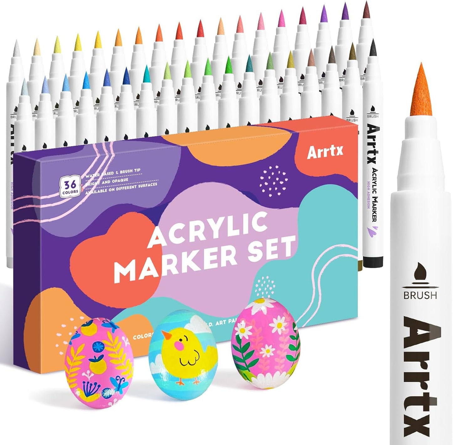 Arrtx metallic acrylic paint pens set