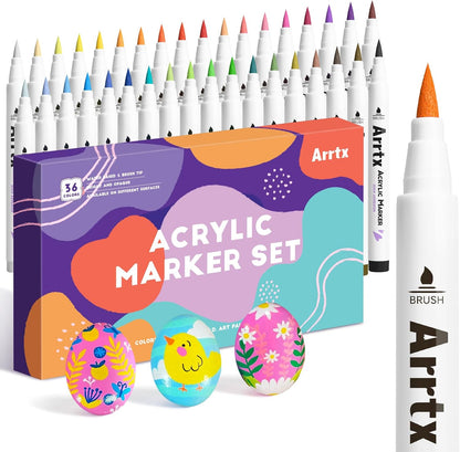 Arrtx metallic acrylic paint pens set
