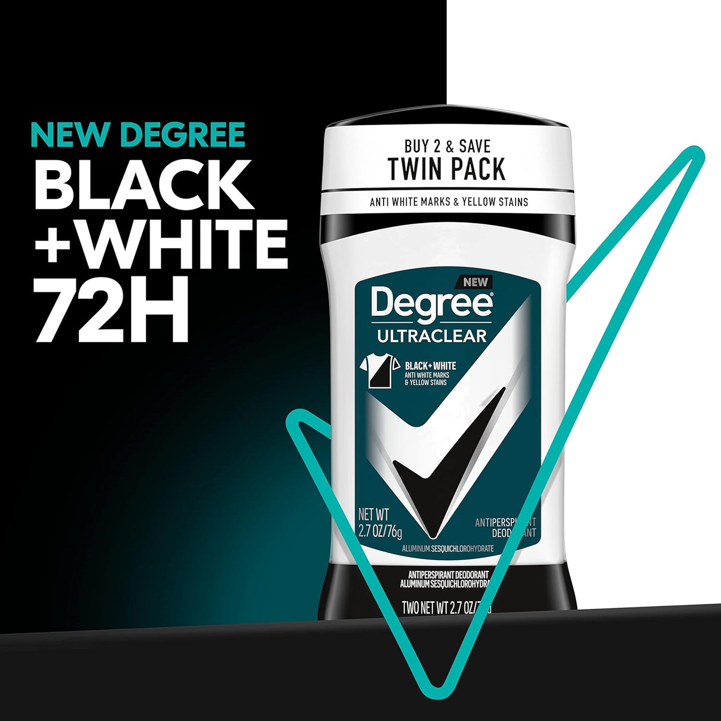 Degree Men Deodorant Black+White 