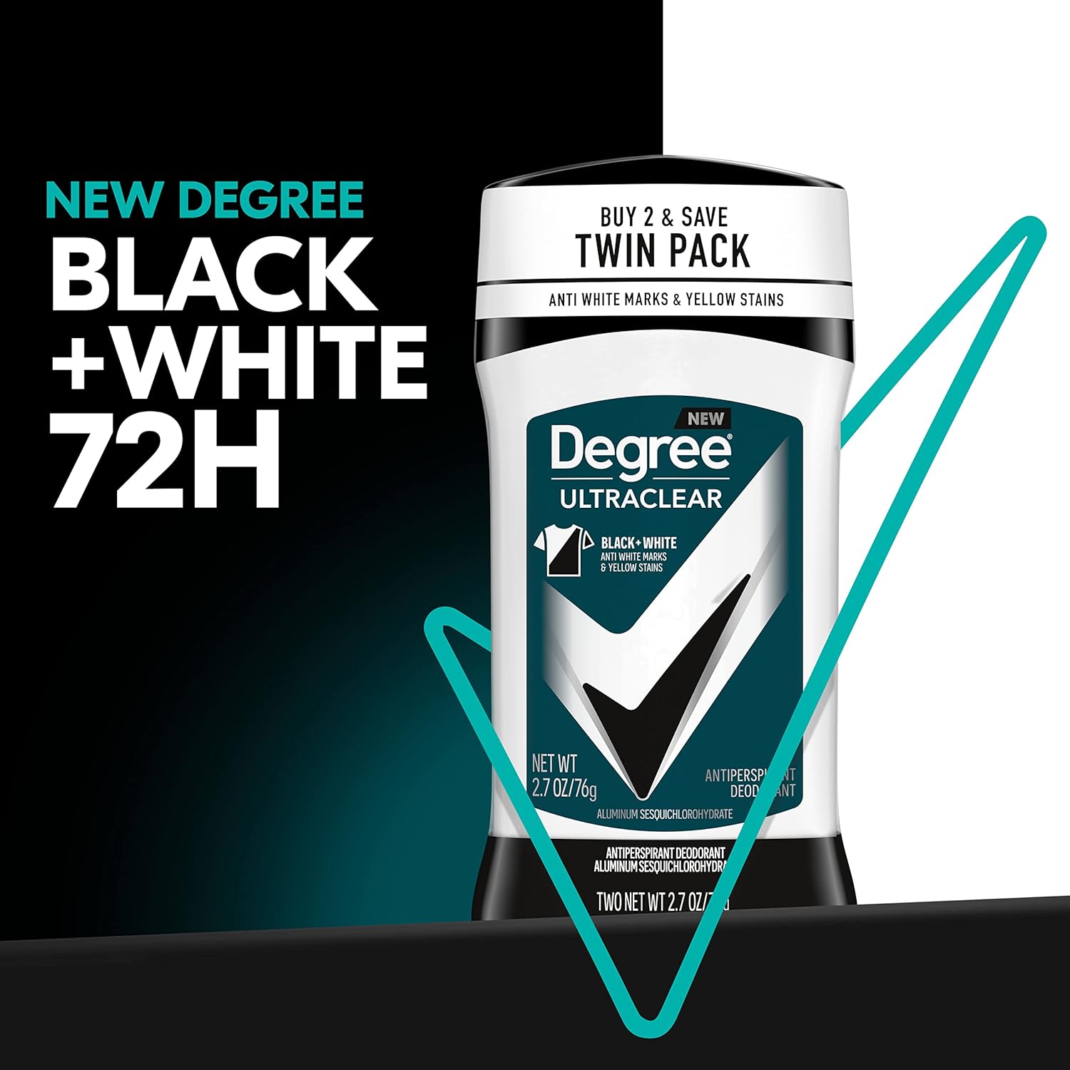 Degree Men Deodorant Black+White 