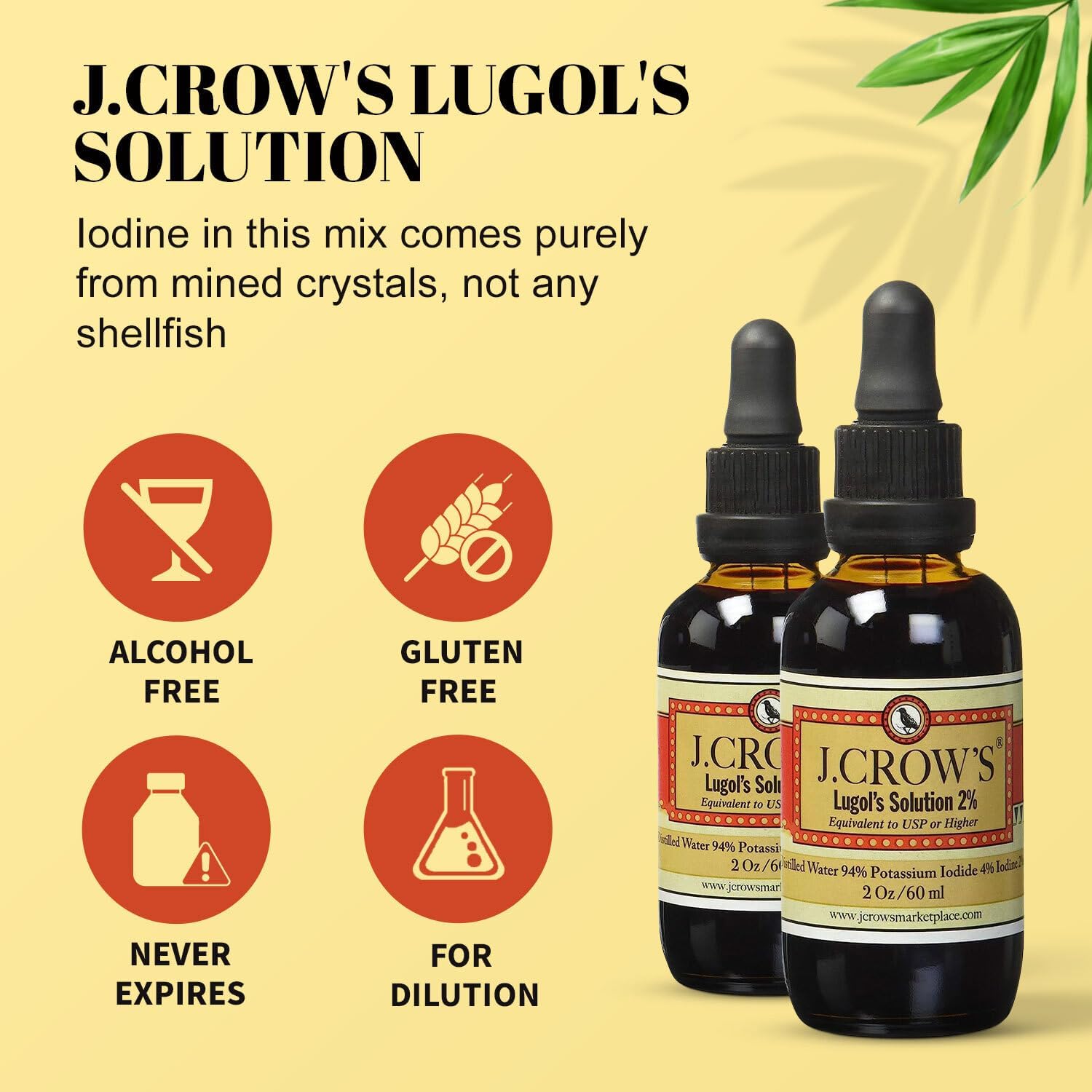 J.CROW’S Lugol's Iodine 2%