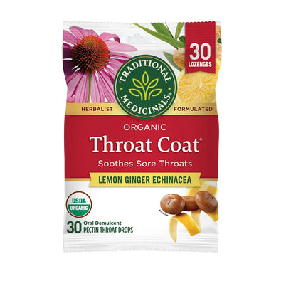 Throat Coat Lemon Ginger Lozenges 