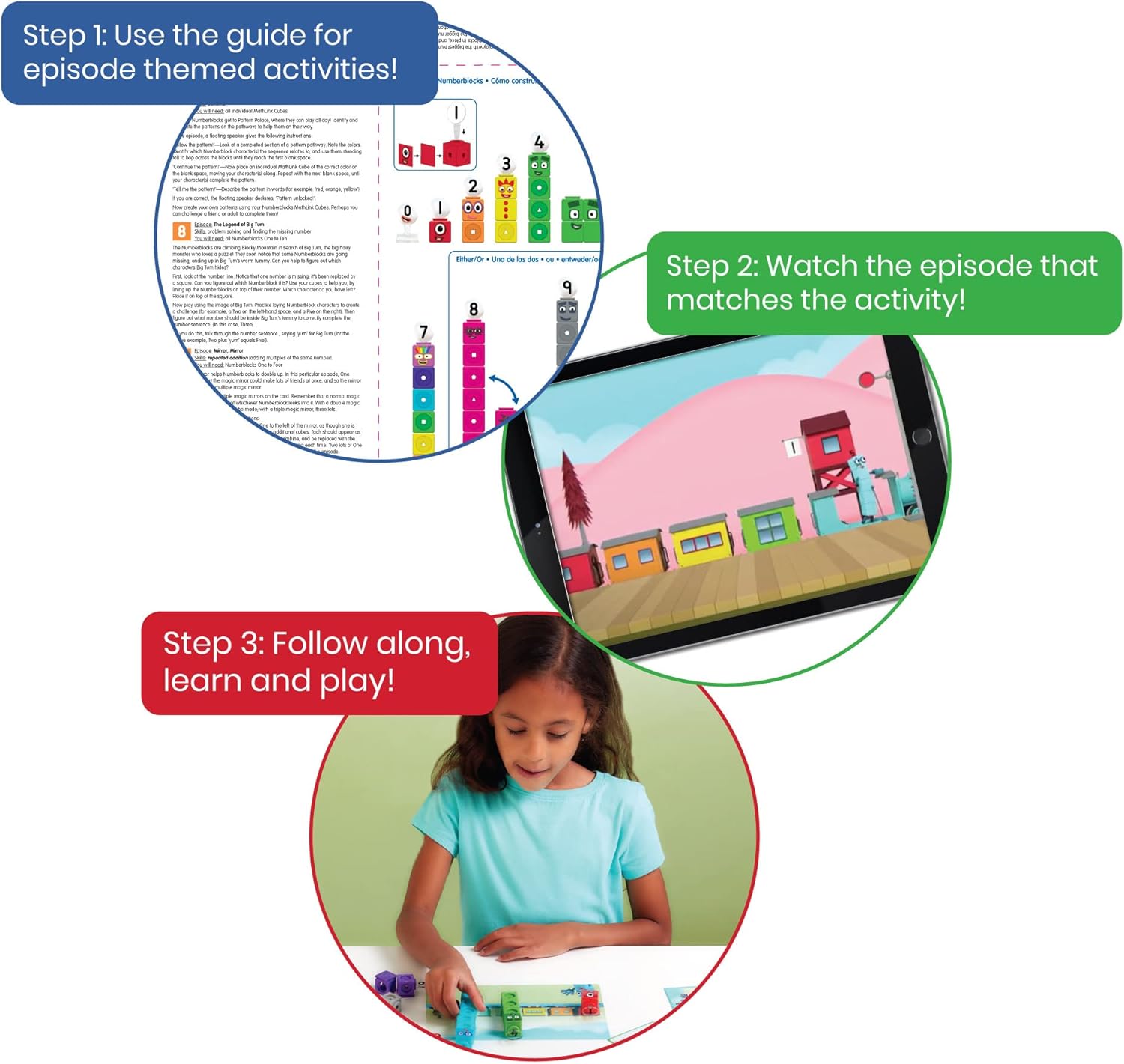 Hand2Mind MathLink Cubes Numberblocks Set - 30 Activities