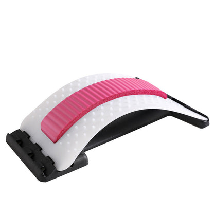 Adjustable lumbar support massager with acupressure points