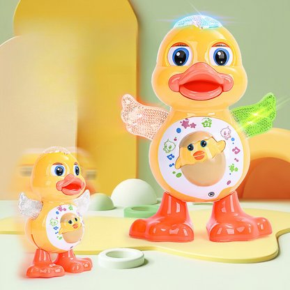 Electronic Toys Dancing Duck Funny Blink Eyes Flashing Light Shake The Body Cute Musical Cartoon Animal Educational Toy Kid Gift