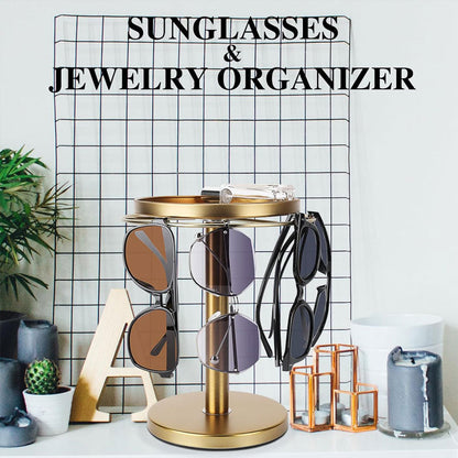 360 Rotating Sunglasses Storage Rack for Eyewear Organization