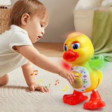 Electronic Toys Dancing Duck Funny Blink Eyes Flashing Light Shake The Body Cute Musical Cartoon Animal Educational Toy Kid Gift