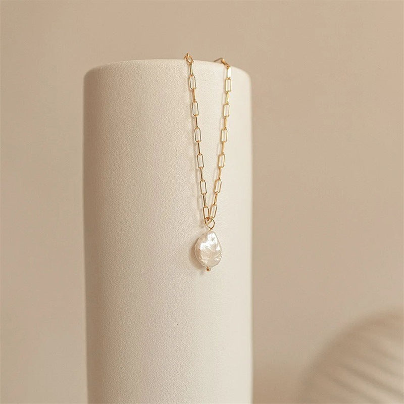 Hanalei Pearl Coin Paperclip Necklace (Bundle)