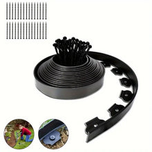 10m Lawn Border With 30 Plastic Stakes Garden Border For Paths, Driveways, Flowers And Plants