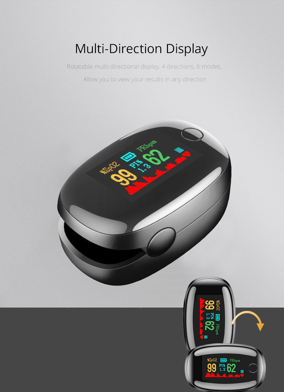 Portable pulse oximeter with one-touch operation and OLED screen