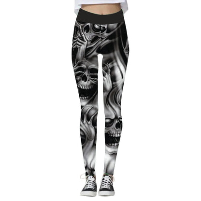 Women's Halloween High Waist Yoga Leggings, Halloween yoga pants, yoga pants, Scary leggings