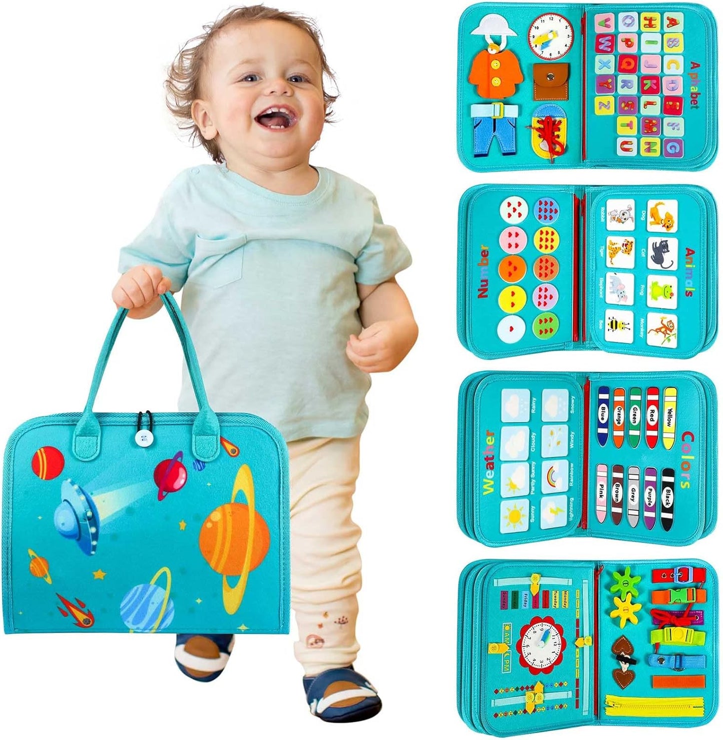 Toddler Montessori busy board sensory toy