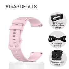 Correa Compatible con Garmin Venu2s,Forerunner 255s-265s, correa de 18mm color Rosa, longitud: 83mm-108mm, Silicona deportecorrea de 18mm color Rosa, longitud: 83mm-108mm, Silicona deporte