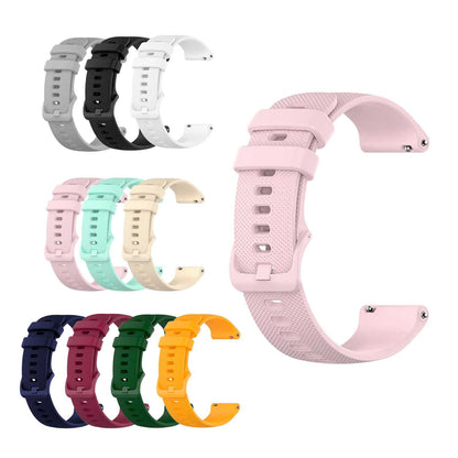 Garmin Venu2S Compatible Silicone Watch Strap - Pink 18mm Sport Band