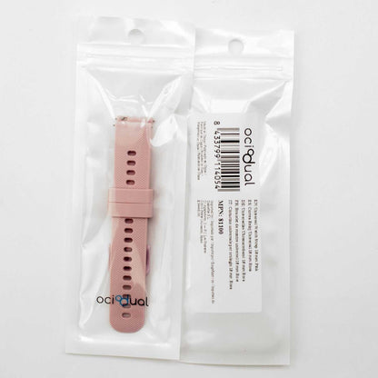 Garmin Venu2S Compatible Silicone Watch Strap - Pink 18mm Sport Band