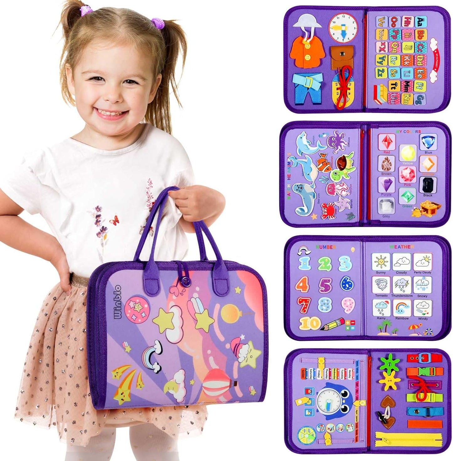 Toddler Montessori busy board sensory toy