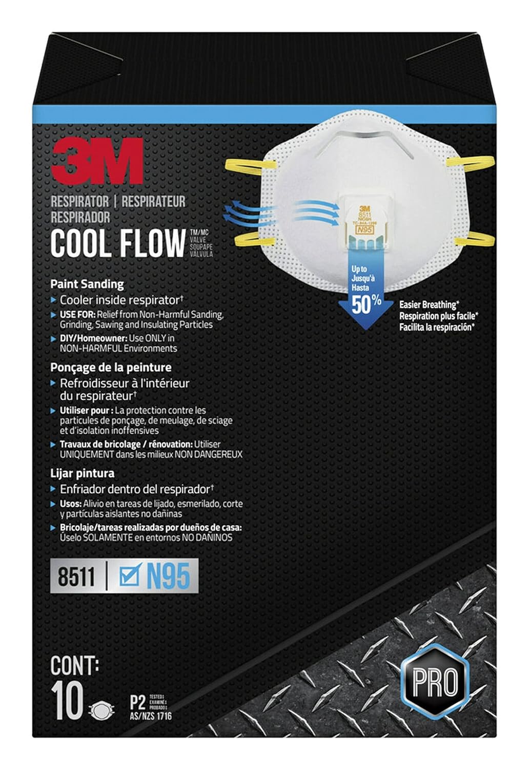 3M N95 respirator mask 10-pack