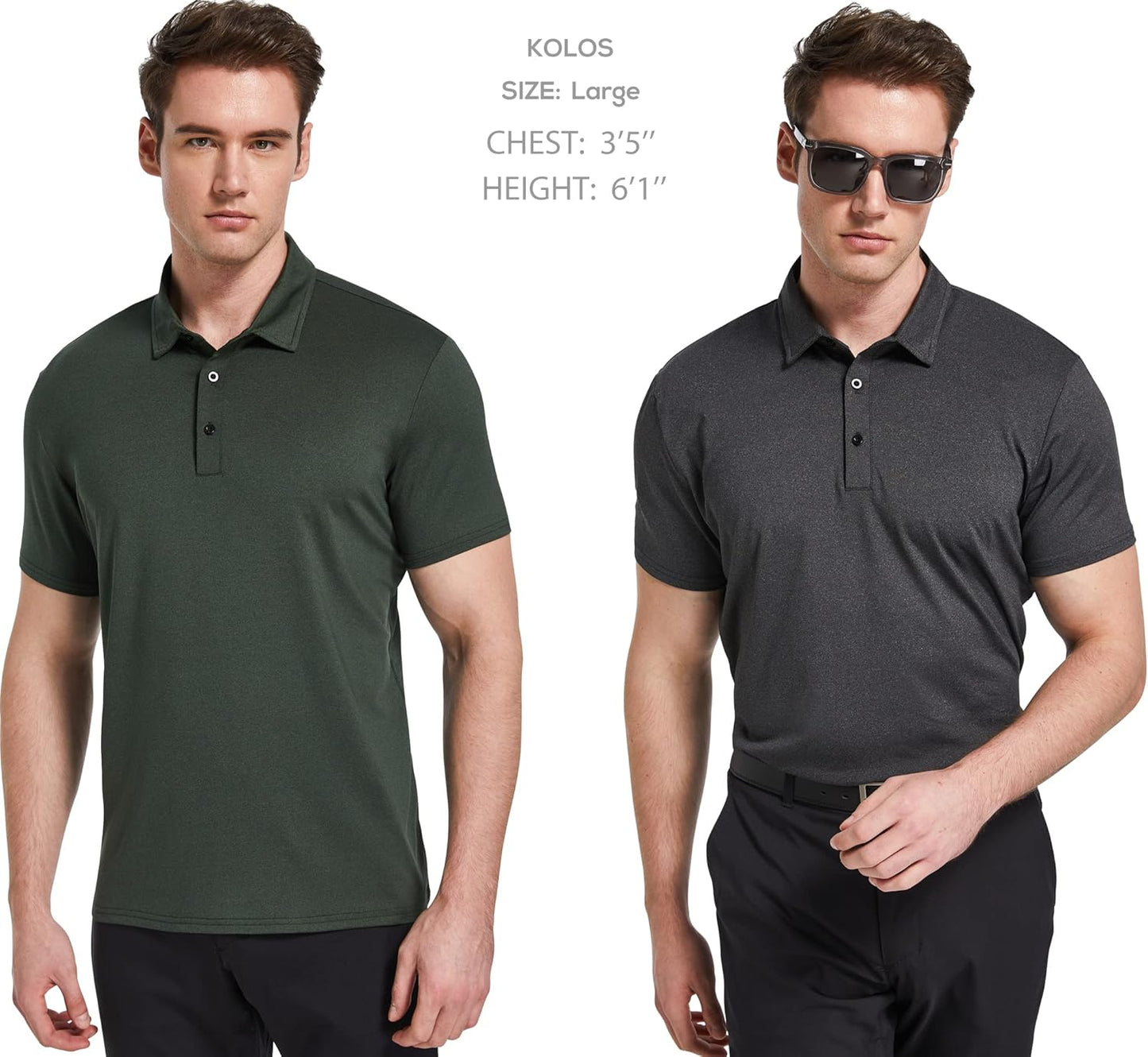 ELALEO Men's Polo Shirts 