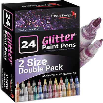 ArtShip Design 10 Black Acrylic Paint Pens