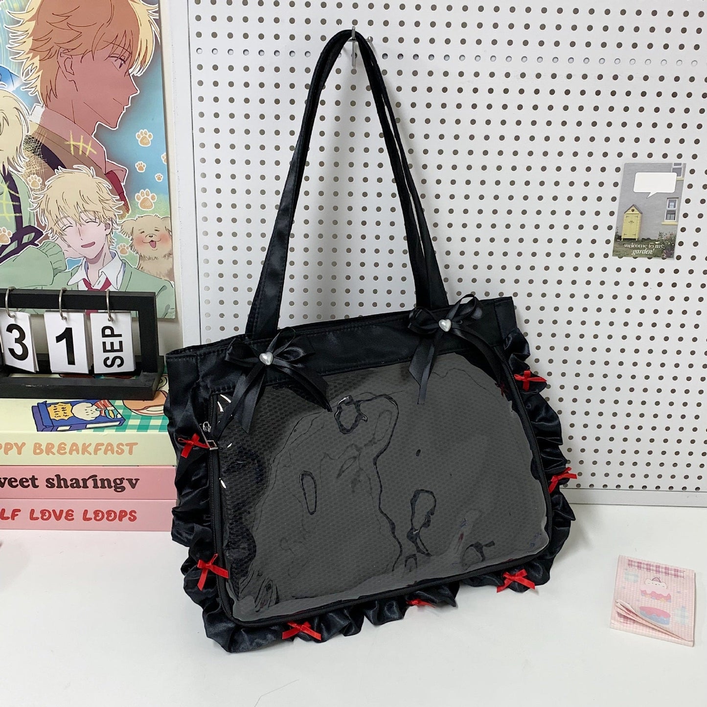 Girls large capacity tote bag student book bag school shoulder bag