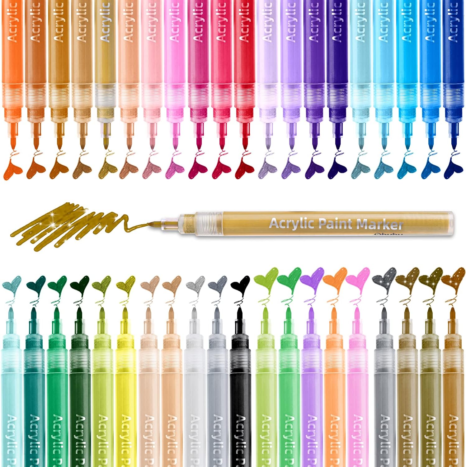 Ohuhu acrylic paint markers 40 colors