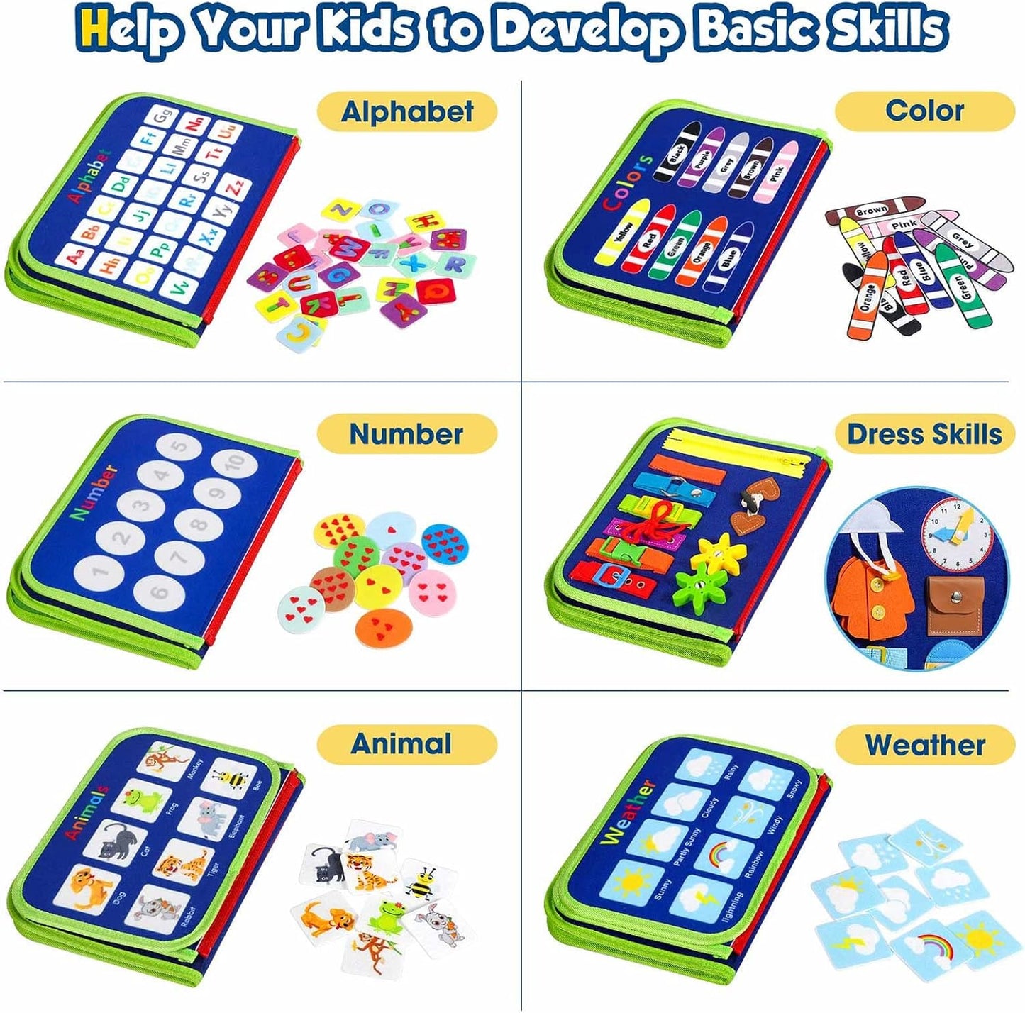 Toddler Montessori busy board sensory toy
