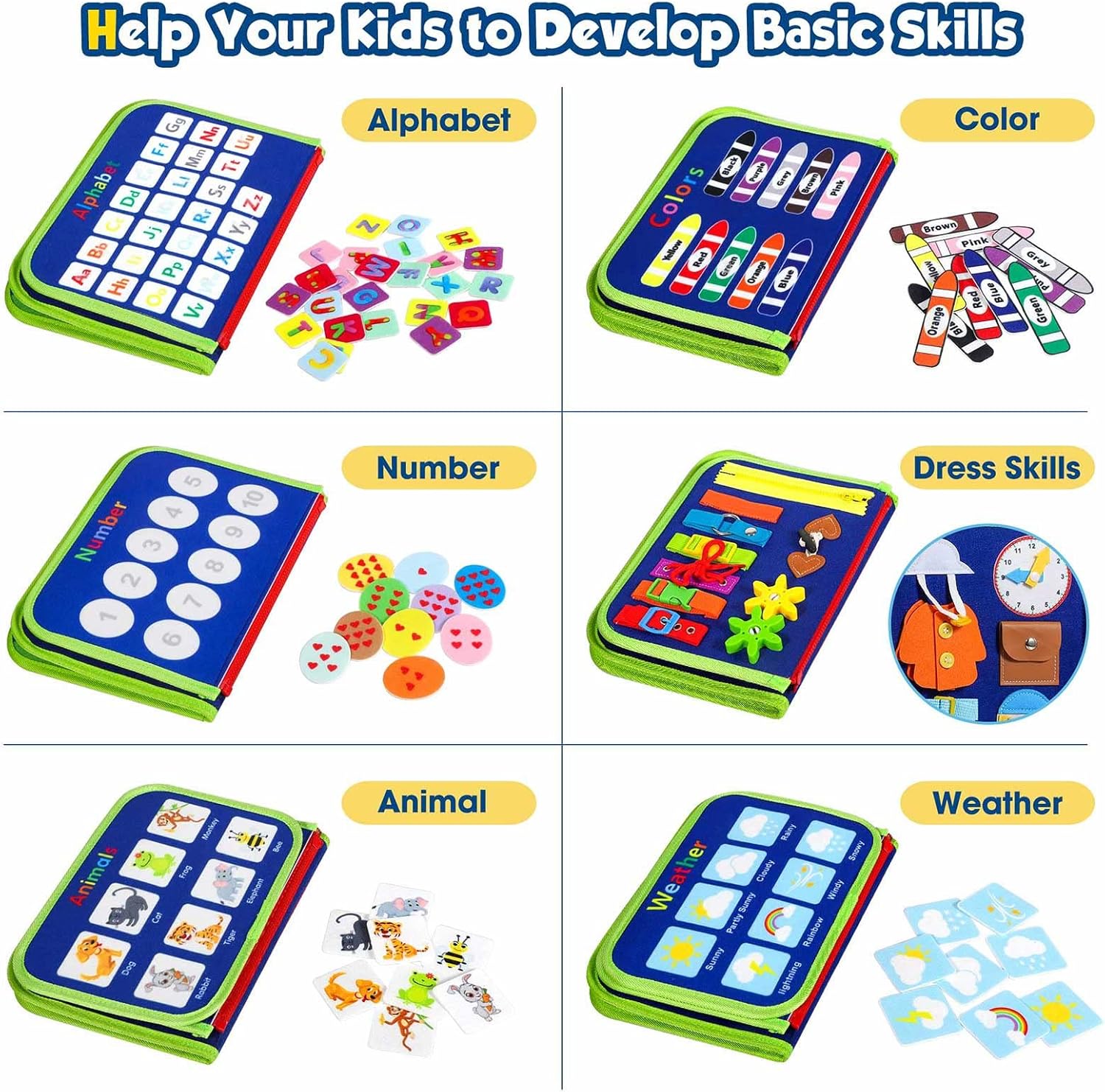 Toddler Montessori busy board sensory toy