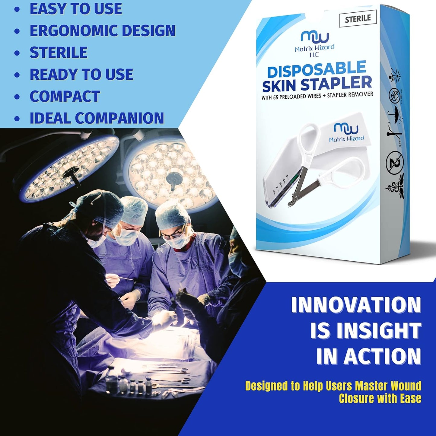 Disposable skin stapler with remover tool

