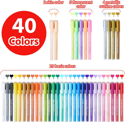 Ohuhu acrylic paint markers 40 colors