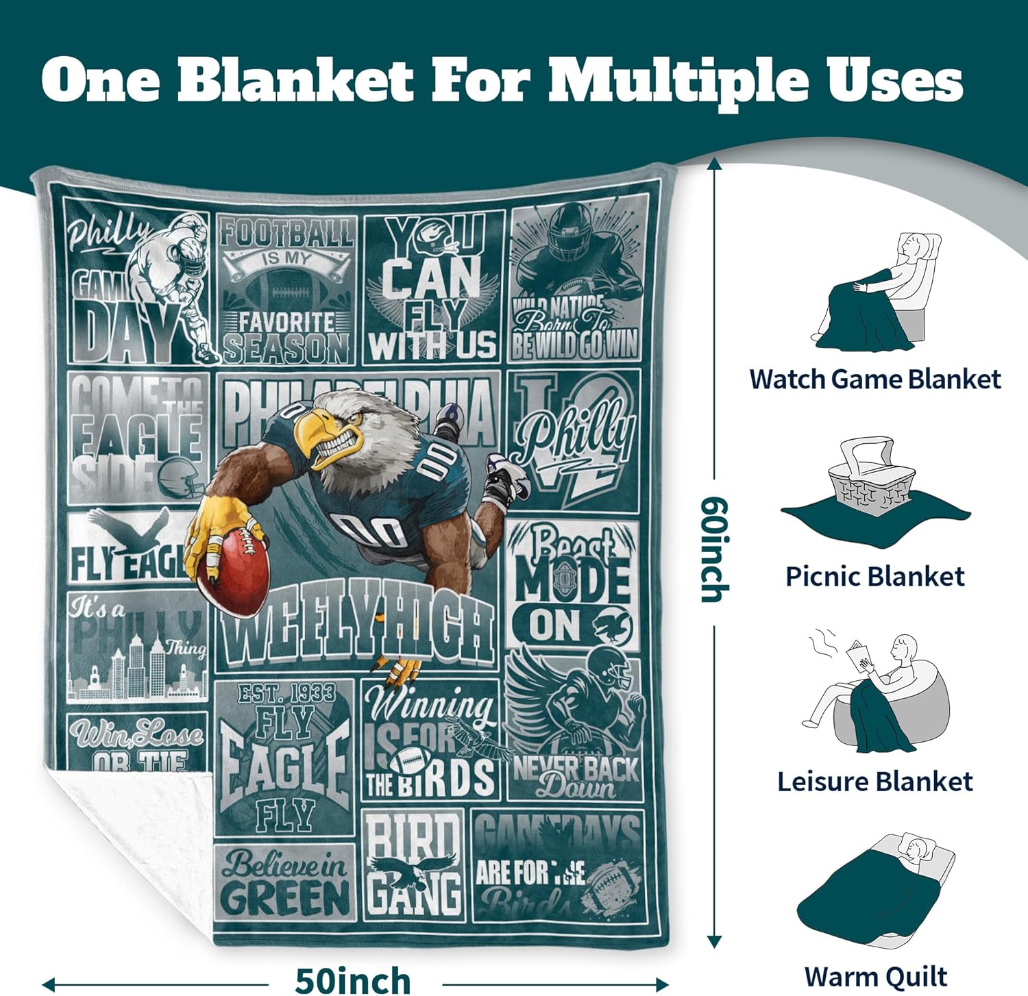 Football Throw Blanket 