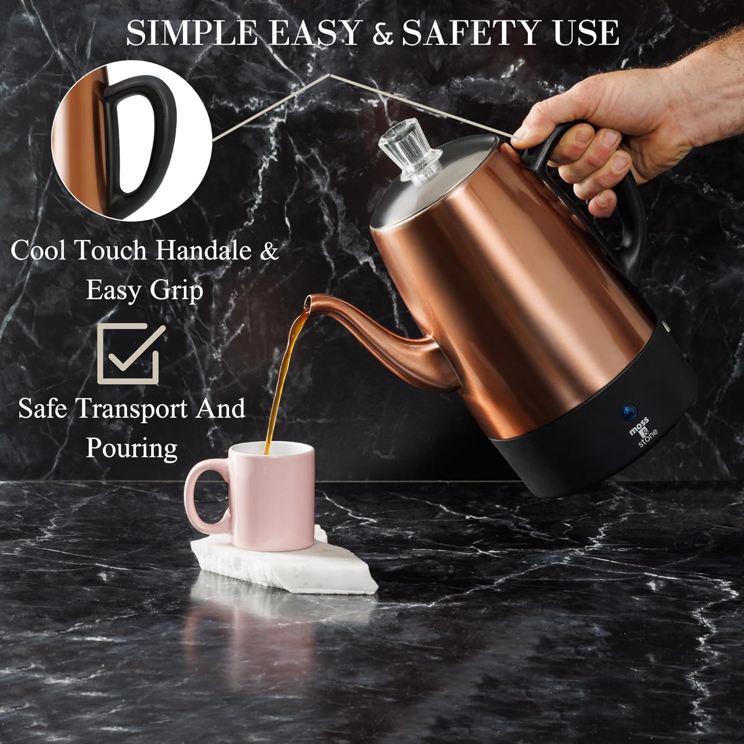 Moss & Stone Electric Coffee Pot 