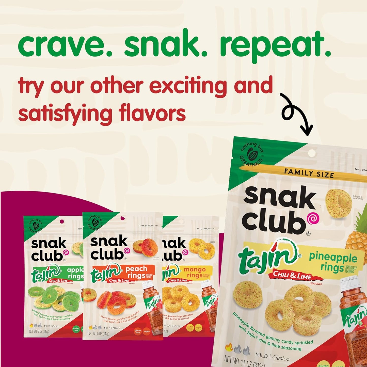 Snak Club Tajin Watermelon Rings 