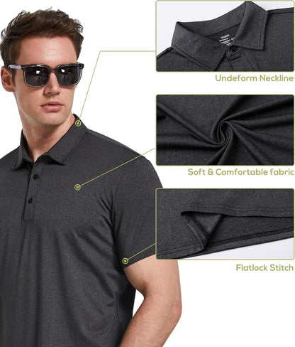 ELALEO Men's Polo Shirts 