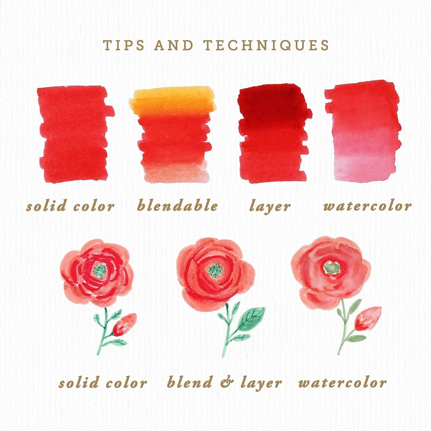 Watercolor Brush and Fine Tip Pens