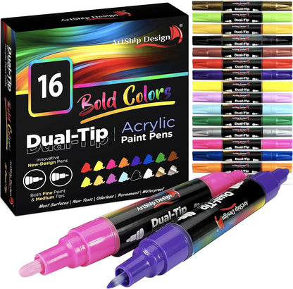ArtShip Design 10 Black Acrylic Paint Pens