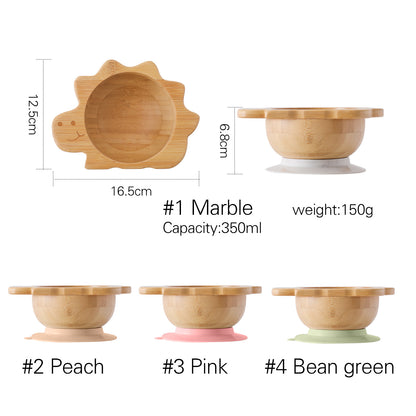 Nordic Style Baby Bamboo Tableware Suit Combination Spork