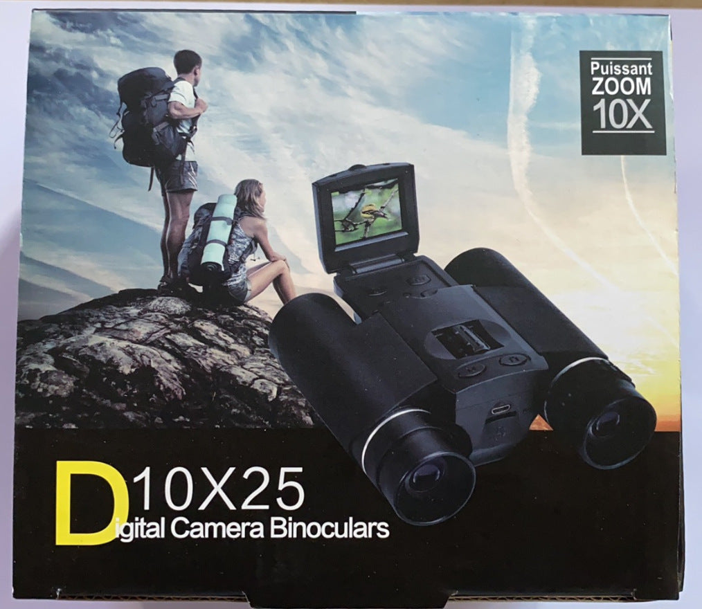 Wildlife observation binoculars with photo and video recording