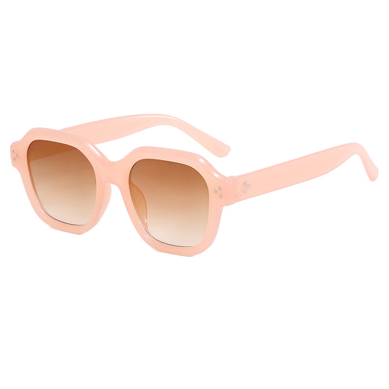Fashionable Retro Rice-Grain Purple Sunglasses With A Distinctive Style