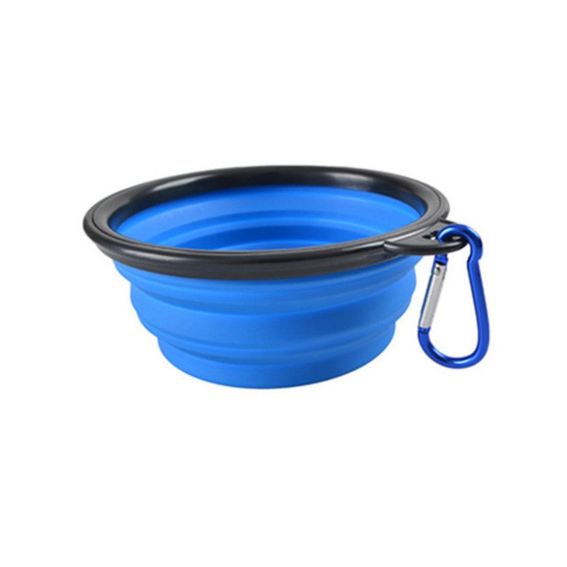 Pet Silicone Dog Food Water Bowl Travel Portable Folding  Supplies