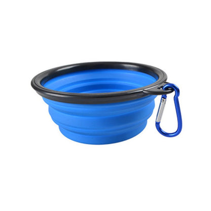 Pet Silicone Dog Food Water Bowl Travel Portable Folding  Supplies
