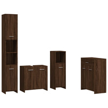 Bathroom Furniture Set Brown Oak Engineered Wood Standard