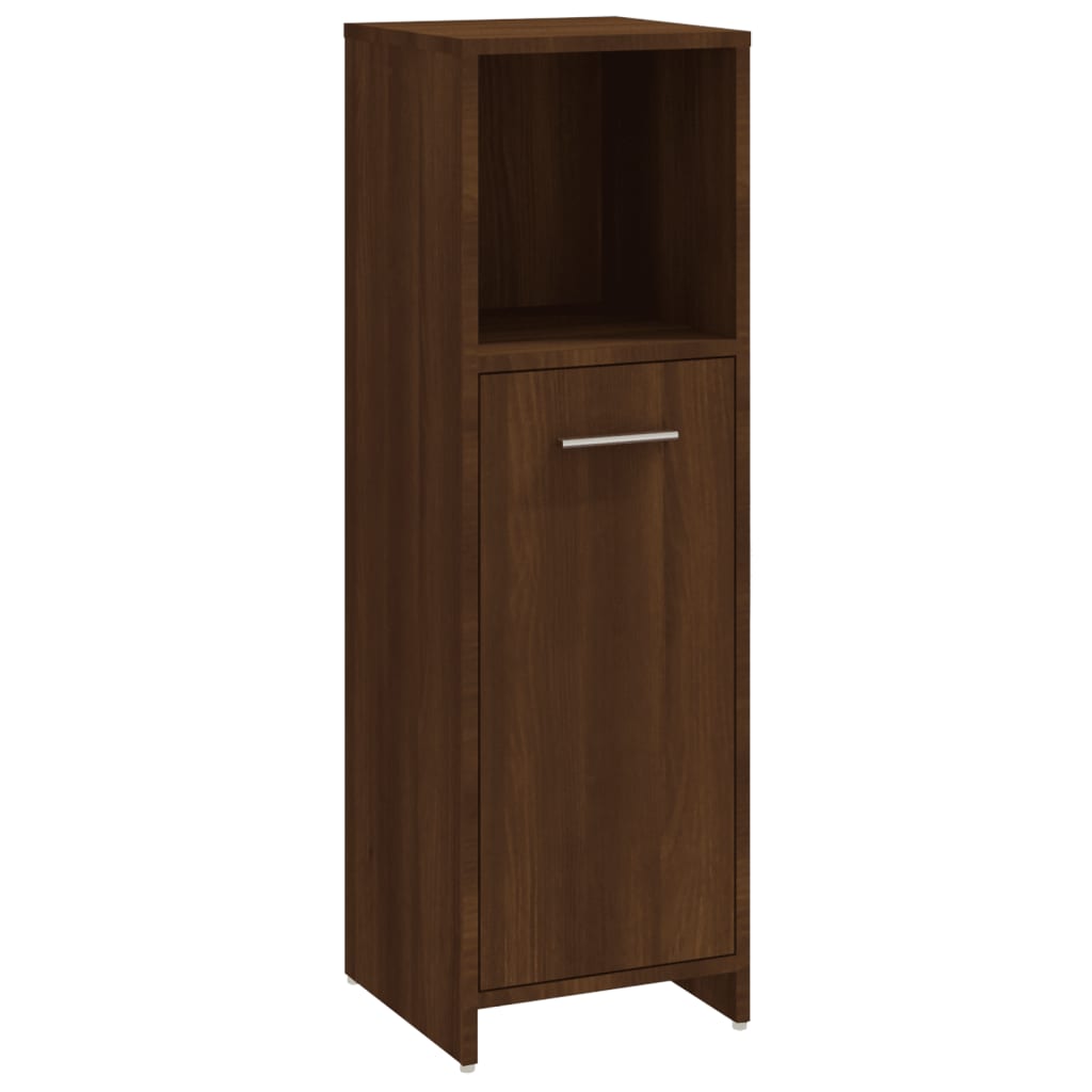 Bathroom Furniture Set Brown Oak Engineered Wood Standard
